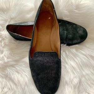 Coach black smoking slipper